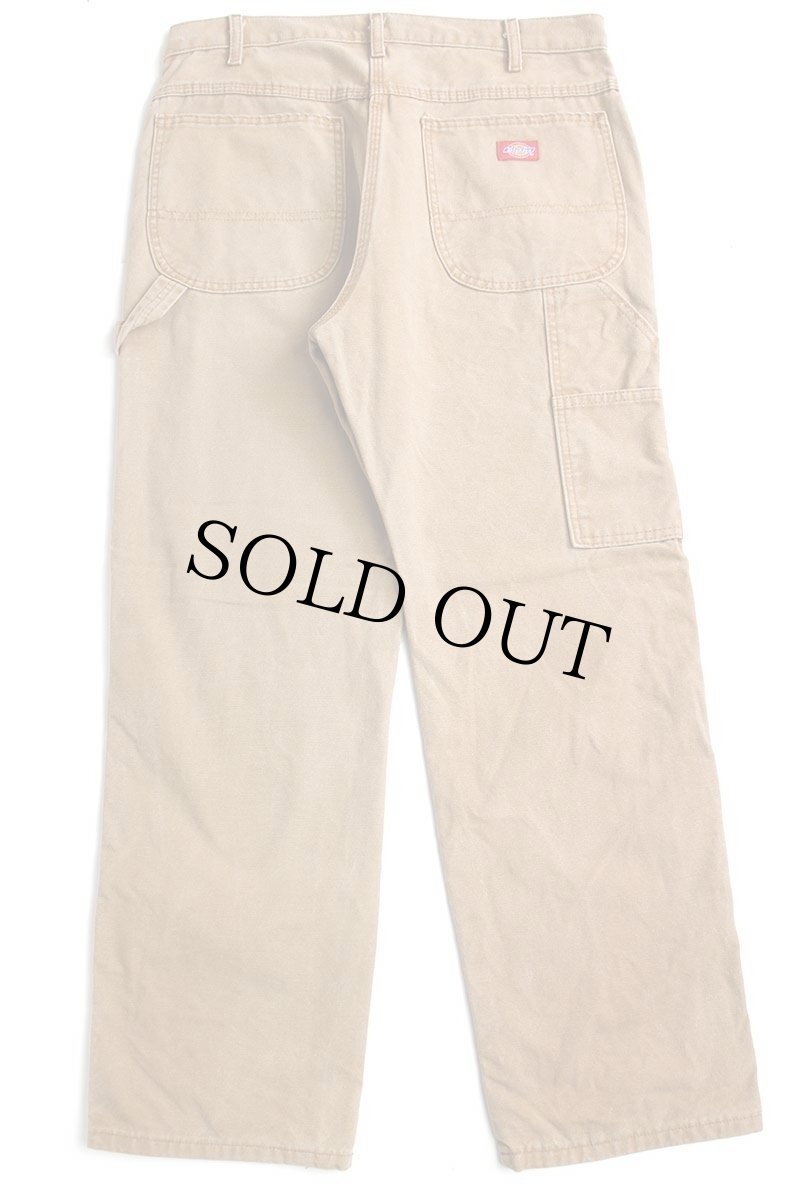 画像3: 00s メキシコ製 Dickiesディッキーズ ダック地 ペインターパンツ 茶 w34 L30 (3)