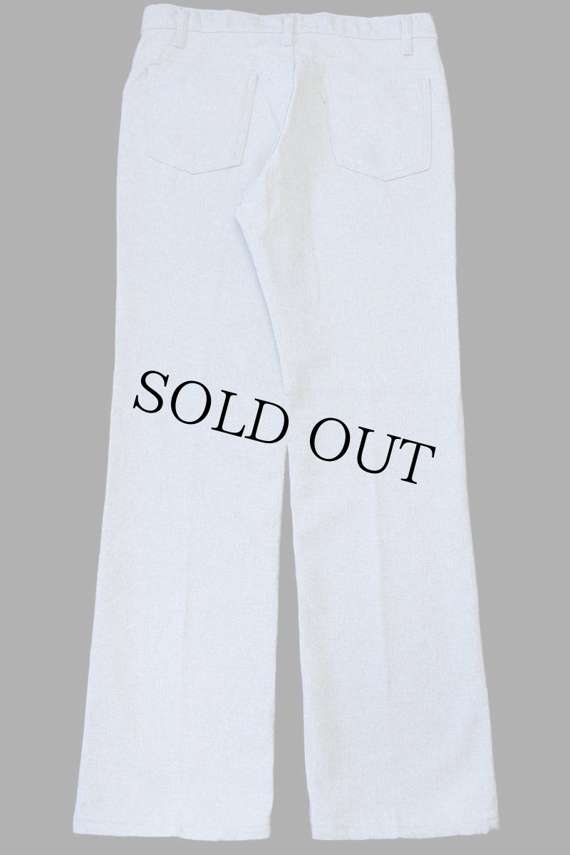 画像3: 90s USA製 Levi'sリーバイス ポリエステルパンツ 杢ライトグレー w33 L32★128 スタプレ (3)