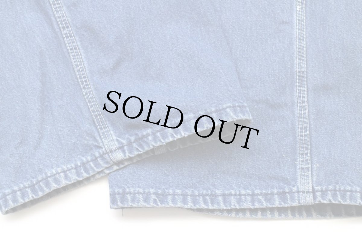 画像8: 90s carharttカーハート ペンキ飛び デニム オーバーオール w38 (8)