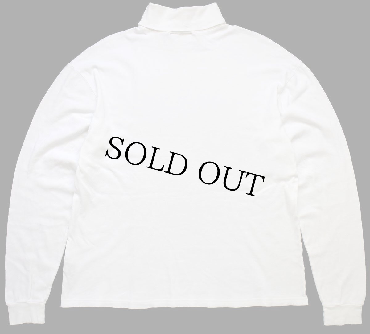 画像2: 90s EddieBauerエディーバウアー 無地 タートルネック コットン 長袖Tシャツ 白 L (2)