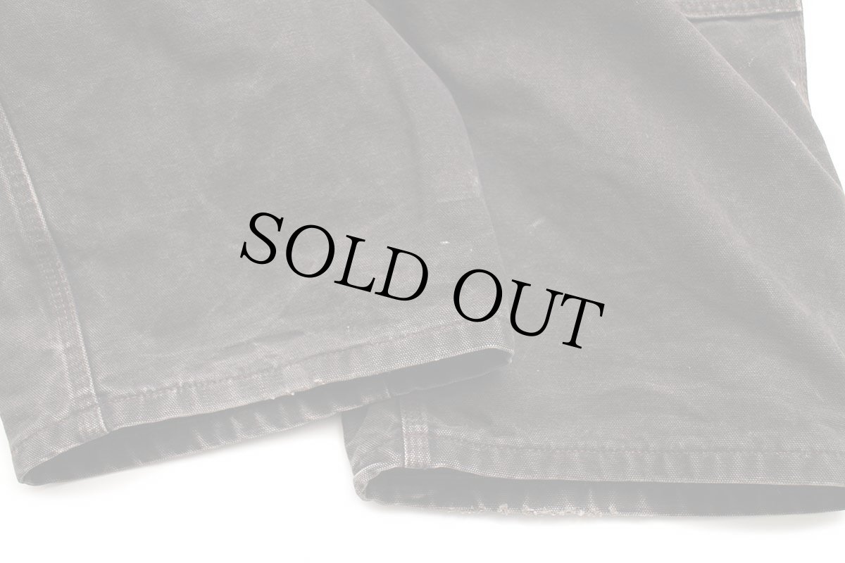 画像7: 00s carharttカーハート ペンキ飛び ダック地 ダブルニー オーバーオール 焦げ茶 w42 (7)