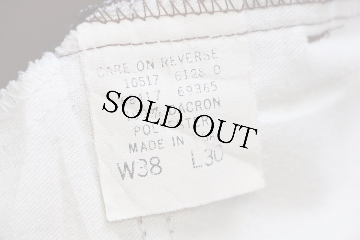 画像6: 80s USA製 Levi'sリーバイス 517 ポリエステルパンツ 焦げ茶 w38 L30★100 スタプレ (6)