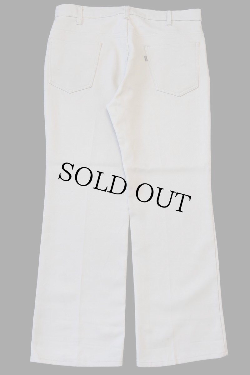 画像3: 80s USA製 Levi'sリーバイス 517 ポリエステルパンツ ベージュ w36★133 スタプレ (3)