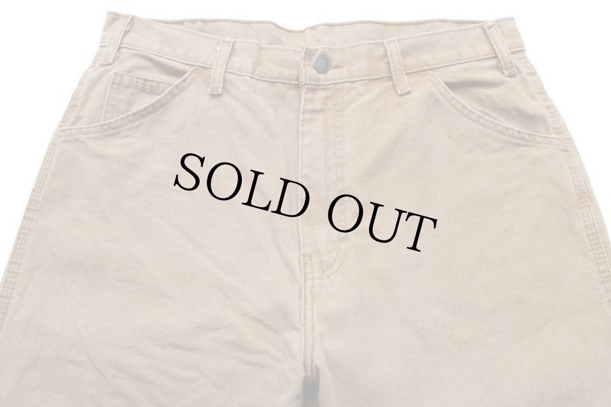 画像4: 00s メキシコ製 Dickiesディッキーズ ダック地 ペインターパンツ 茶 w34 L30 (4)