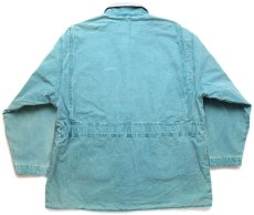 画像2: 90s Woolrichウールリッチ ラグ柄 コットンライナー キャンバス フィールドコート エメラルドグリーン W-XL★ジャケット (2)