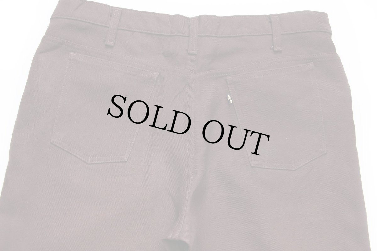 画像5: 80s USA製 Levi'sリーバイス 517 ポリエステルパンツ 焦げ茶 w38 L30★100 スタプレ (5)