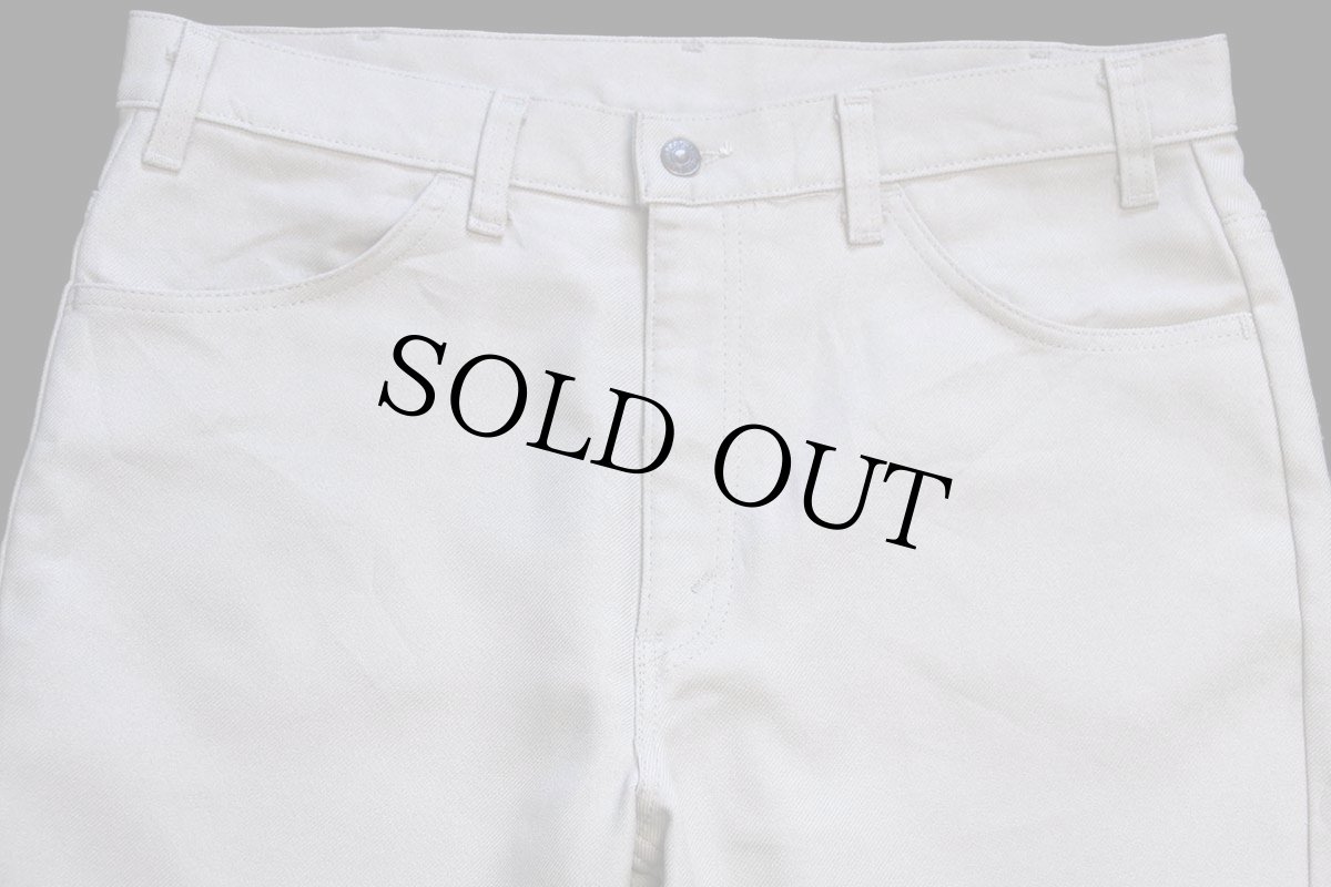 画像4: 80s USA製 Levi'sリーバイス 517 ポリエステルパンツ ベージュ w36★133 スタプレ (4)