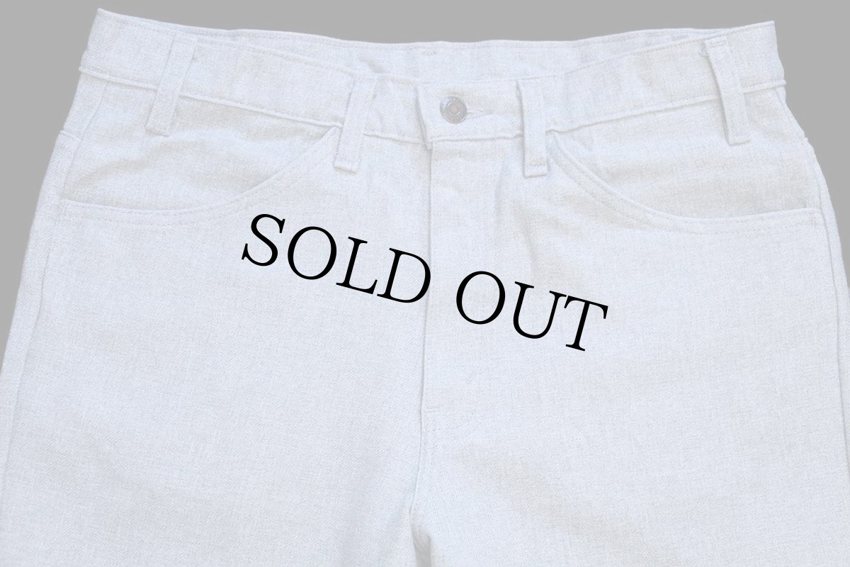 画像4: 90s USA製 Levi'sリーバイス ポリエステルパンツ 杢ライトグレー w33 L32★128 スタプレ (4)