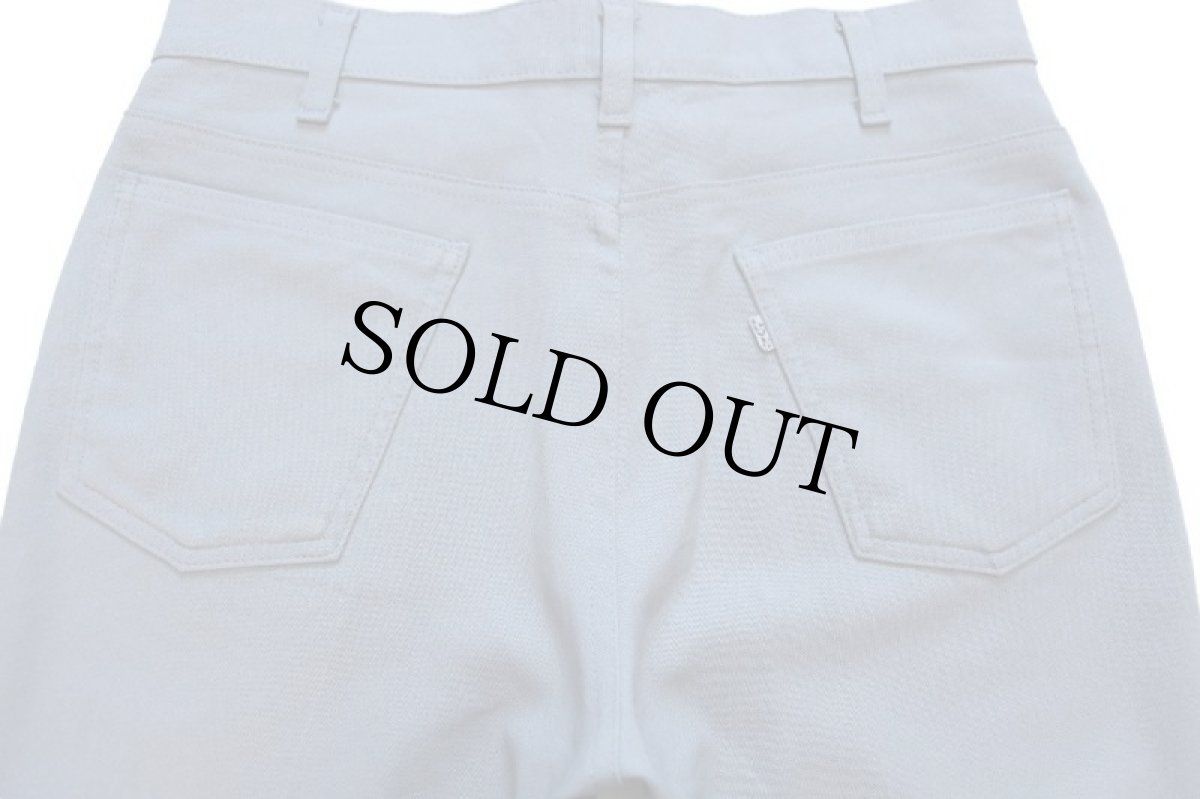 画像5: 80s USA製 Levi'sリーバイス 517 ポリエステルパンツ ライトグレー w33★122 スタプレ (5)