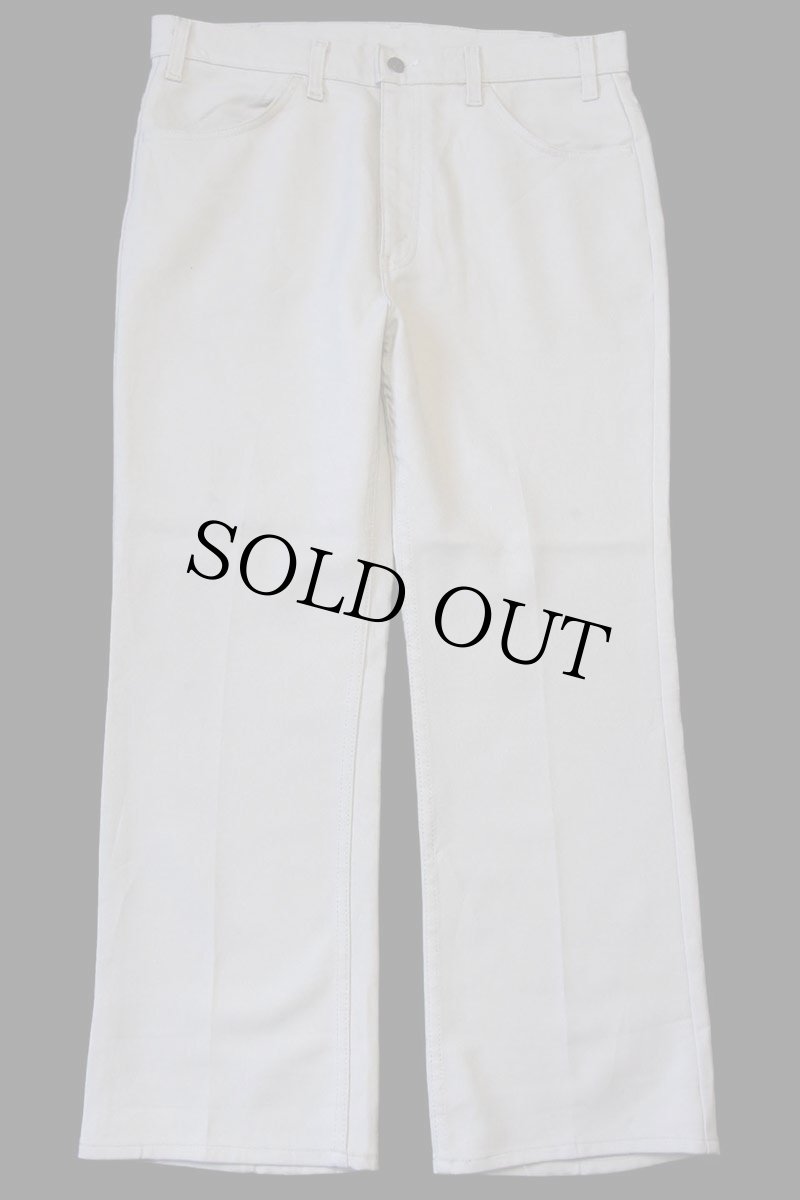 画像2: 80s USA製 Levi'sリーバイス 517 ポリエステルパンツ ベージュ w36★133 スタプレ (2)