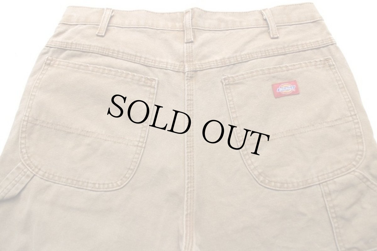 画像5: 00s メキシコ製 Dickiesディッキーズ ダック地 ペインターパンツ 茶 w34 L30 (5)