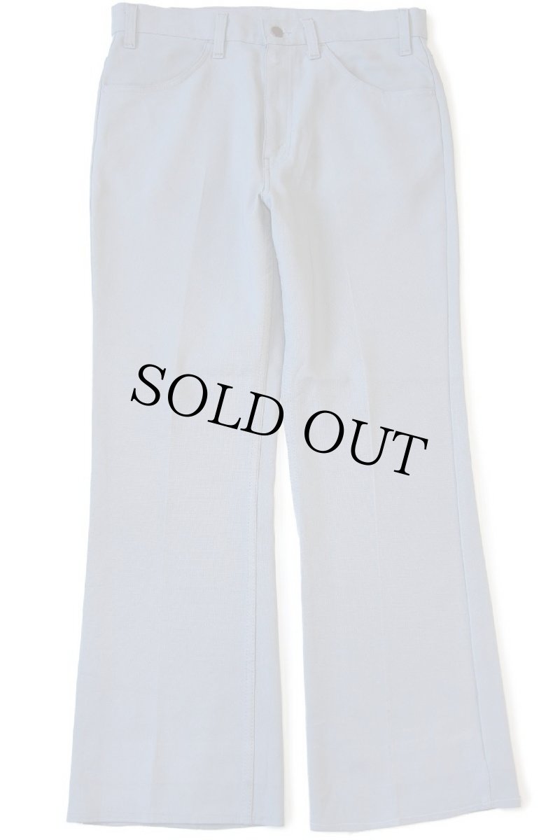 画像2: 80s USA製 Levi'sリーバイス 517 ポリエステルパンツ ライトグレー w33★122 スタプレ (2)