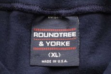 画像5: 90s USA製 ROUNDTREE&YORKE 無地 タートルネック コットン 長袖Tシャツ 紺 XL (5)