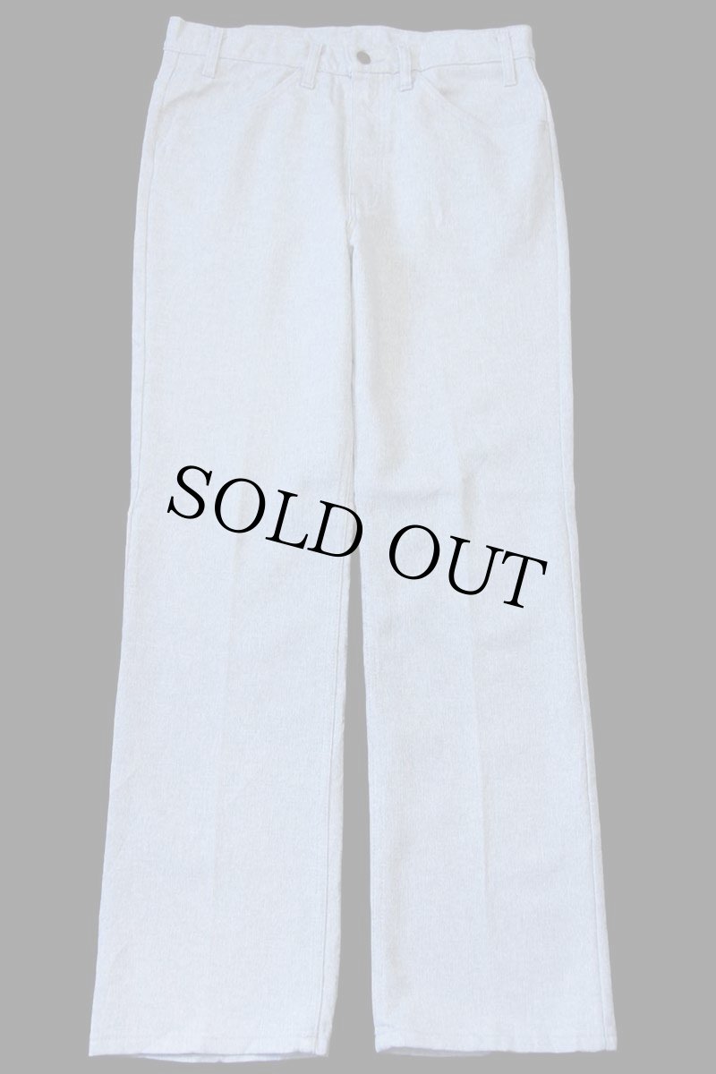 画像2: 90s USA製 Levi'sリーバイス ポリエステルパンツ 杢ライトグレー w33 L32★128 スタプレ (2)