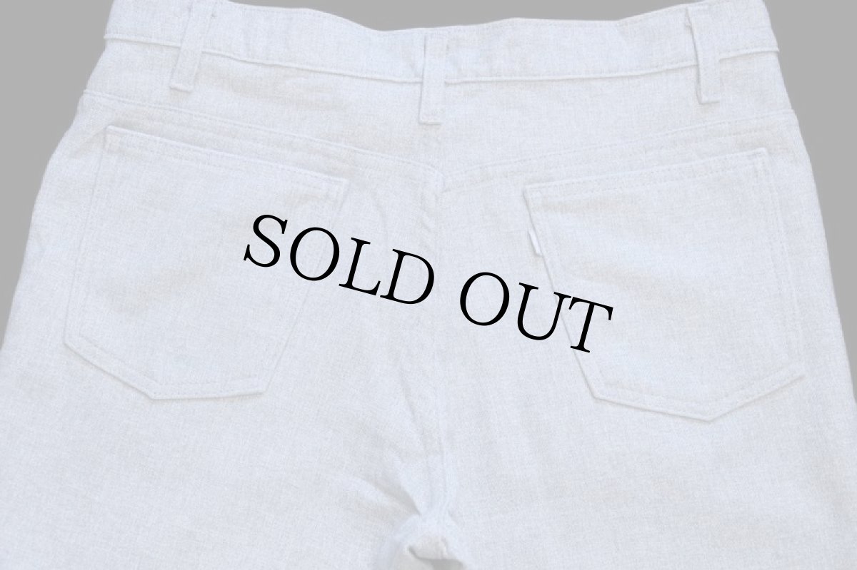 画像5: 90s USA製 Levi'sリーバイス ポリエステルパンツ 杢ライトグレー w33 L32★128 スタプレ (5)