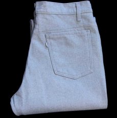 画像1: 90s USA製 Levi'sリーバイス ポリエステルパンツ 杢ライトグレー w33 L32★128 スタプレ (1)