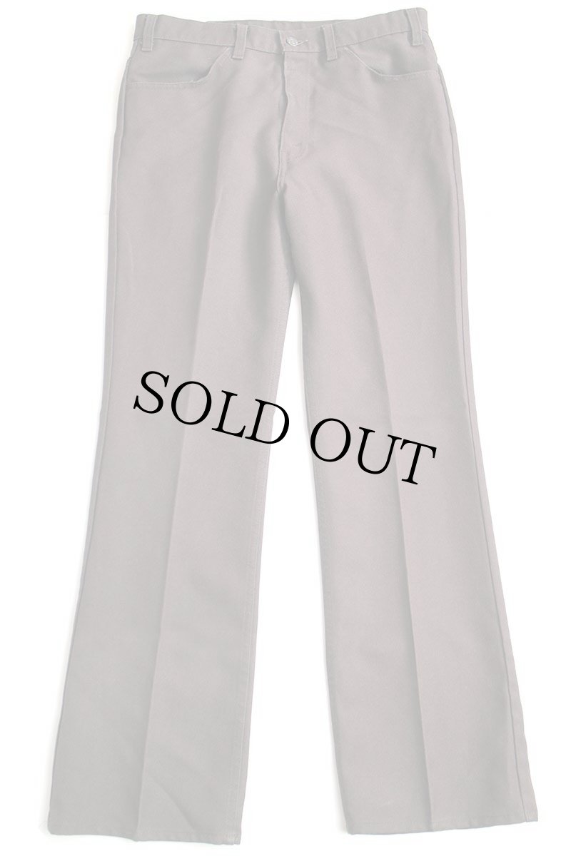 画像2: 80s USA製 Levi'sリーバイス 517 ポリエステルパンツ 焦げ茶 w34 L32★141 スタプレ (2)