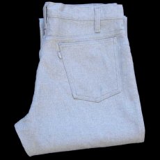 画像1: 90s USA製 Levi'sリーバイス 517 ポリエステルパンツ 杢ライトブルー w33 L32★126 スタプレ (1)