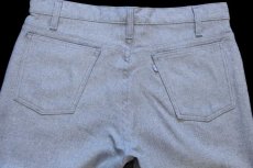 画像5: 90s USA製 Levi'sリーバイス 517 ポリエステルパンツ 杢ライトブルー w33 L32★126 スタプレ (5)