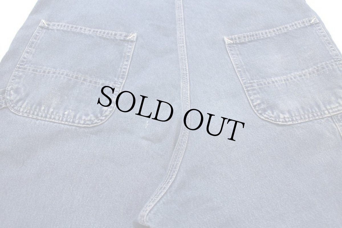 画像5: 90s carharttカーハート ペンキ飛び デニム オーバーオール w38 (5)