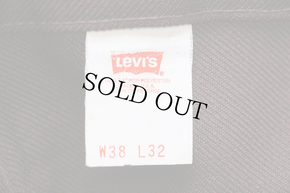 画像6: 90s USA製 Levi'sリーバイス 517 ポリエステルパンツ 焦げ茶 w38 L32★98 スタプレ (6)