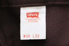 画像6: 90s USA製 Levi'sリーバイス 517 ポリエステルパンツ 焦げ茶 w38 L32★98 スタプレ (6)