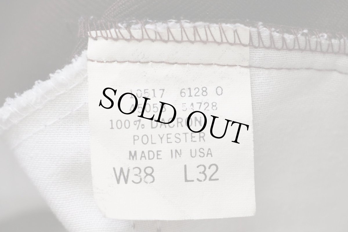 画像6: 80s USA製 Levi'sリーバイス 517 ポリエステルパンツ 焦げ茶 w38 L32★99 スタプレ (6)