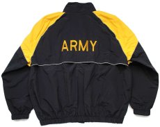 画像1: 00s 米軍 U.S.ARMY ロゴ刺繍 RECRUITING ナイロンジャケット 黒 XL-R (1)