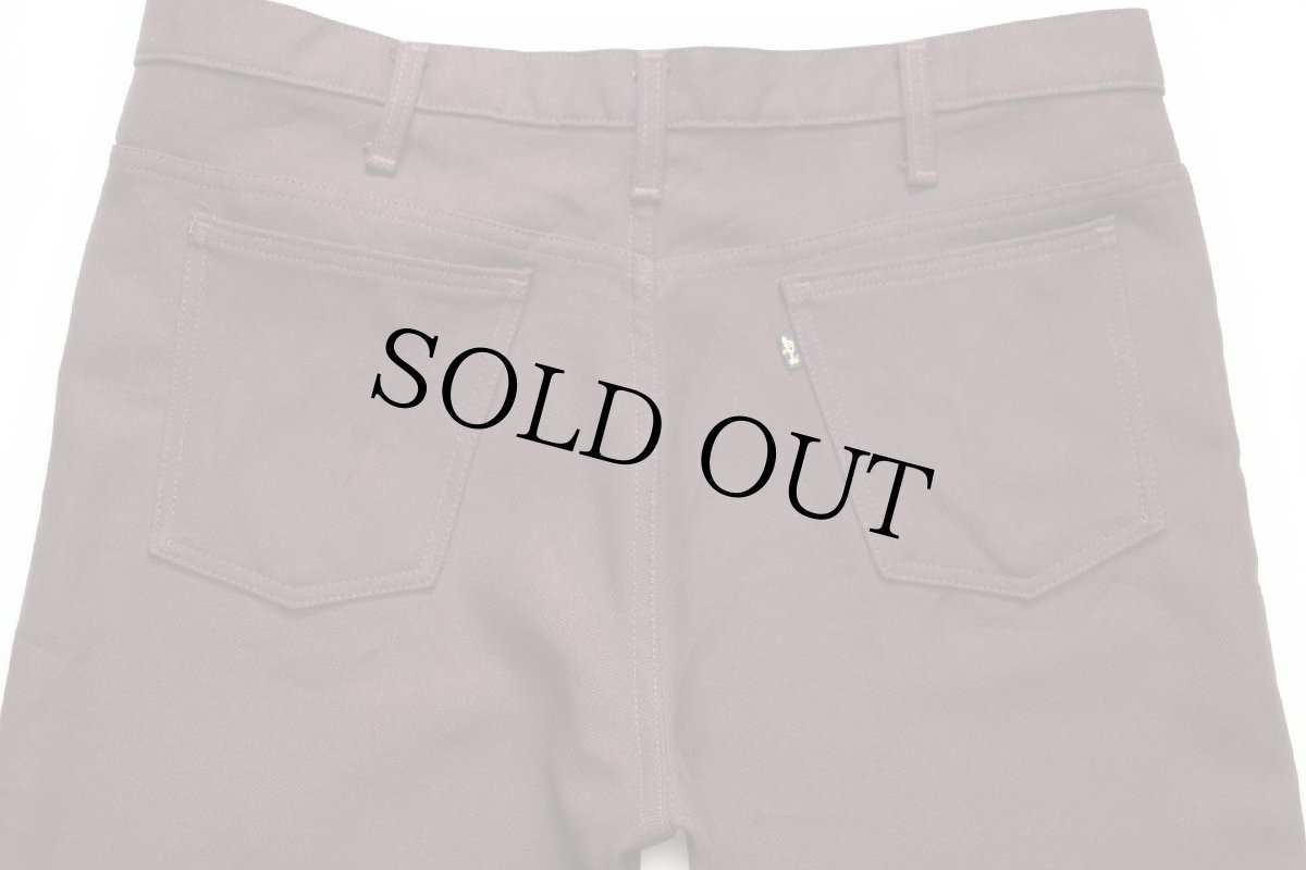 画像5: 80s USA製 Levi'sリーバイス 517 ポリエステルパンツ 焦げ茶 w38 L32★99 スタプレ (5)