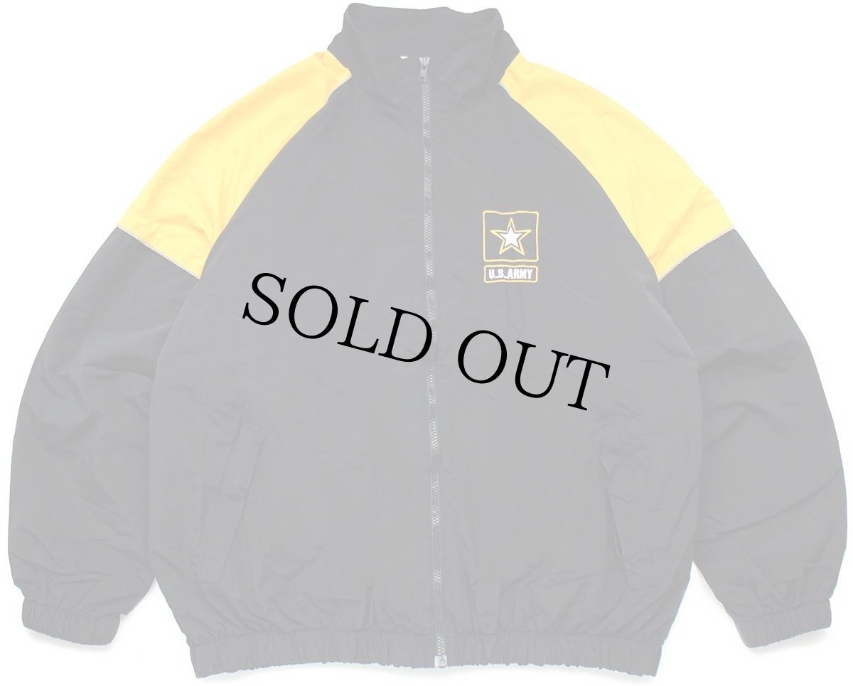 画像2: 00s 米軍 U.S.ARMY ロゴ刺繍 RECRUITING ナイロンジャケット 黒 XL-R (2)