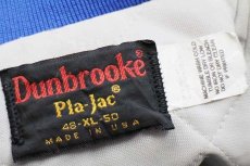 画像4: 90s USA製 Dunbrooke Pla-Jac ALCOA チェーン刺繍 キルティングライナー ナイロンスタジャン 青 XL (4)