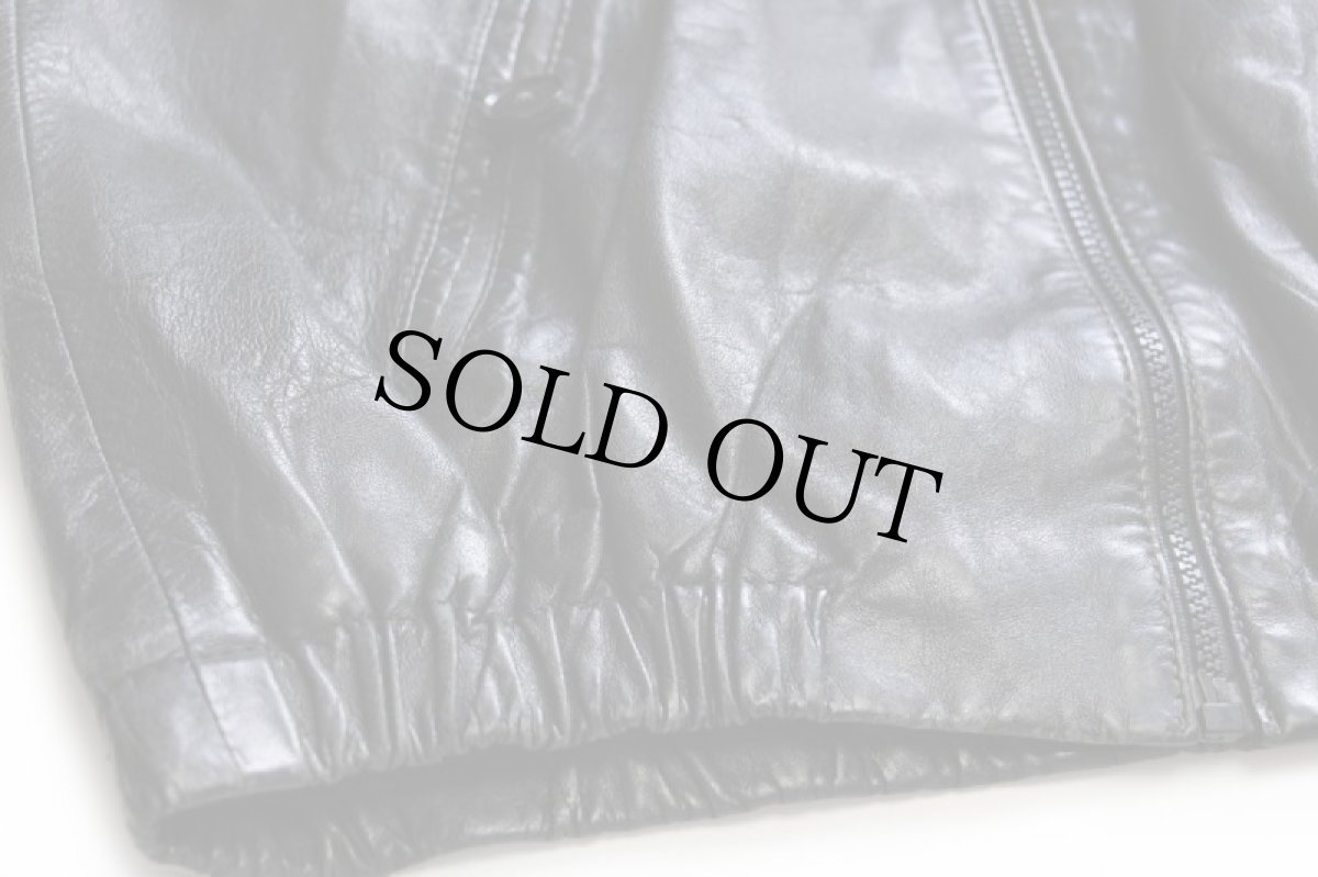 画像7: 80s Gerard Paul スタンドカラー レザージャケット 黒 48 (7)