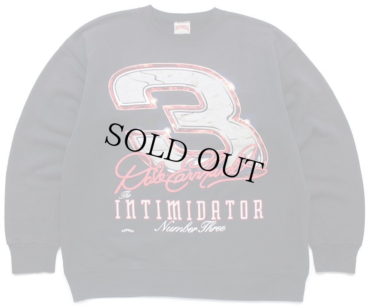 画像1: 90s USA製 NASCAR Dale Earnhardt INTIMIDATOR 3 スウェット 黒 フェード L (1)