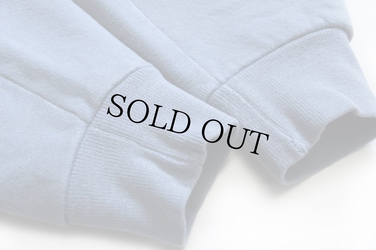 画像6: 90s USA製 RUSSELLラッセル STONE HARBOR フィッシュ 刺繍 前V スウェット ブルーグレー M (6)