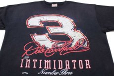 画像3: 90s USA製 NASCAR Dale Earnhardt INTIMIDATOR 3 スウェット 黒 フェード L (3)