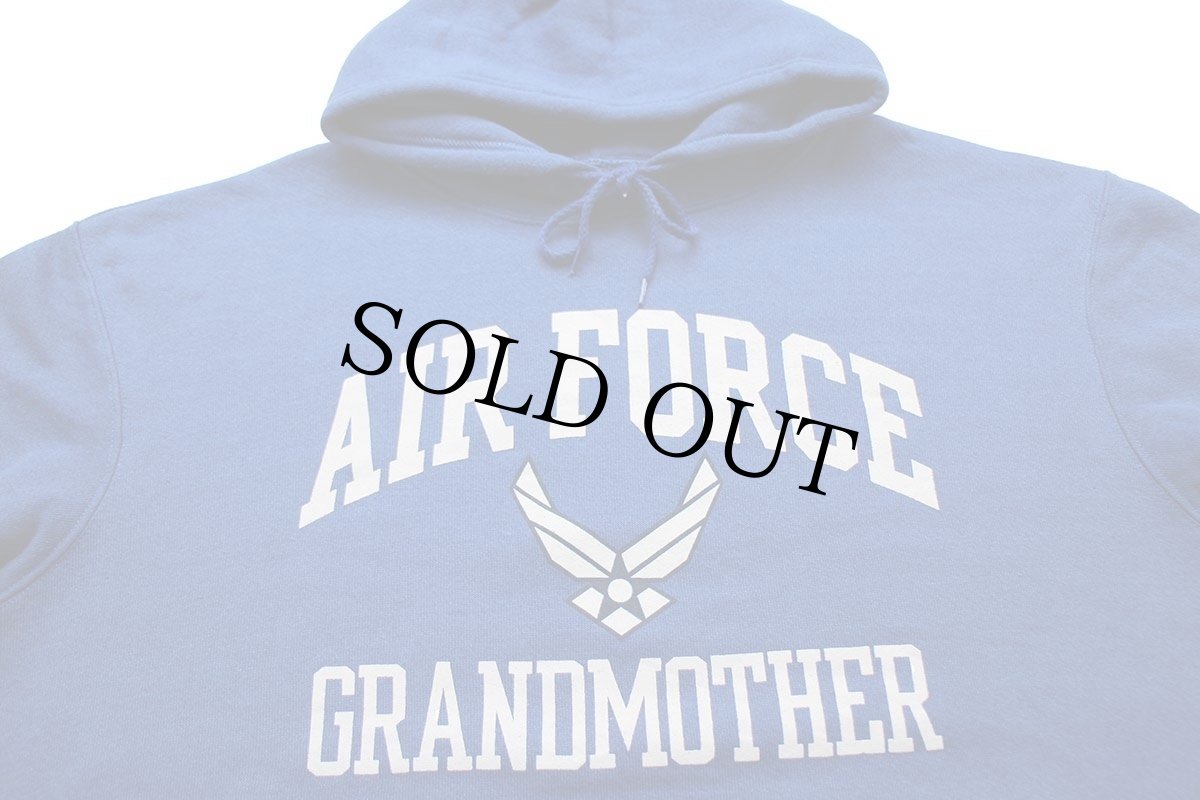 画像3: 米軍 U.S.AIR FORCE ロゴ スウェットパーカー 青 XL (3)