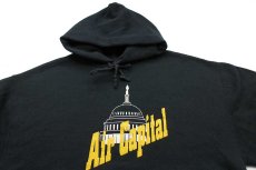 画像3: 90s メキシコ製 RUSSELLラッセル Air Capital スウェットパーカー 黒 L (3)