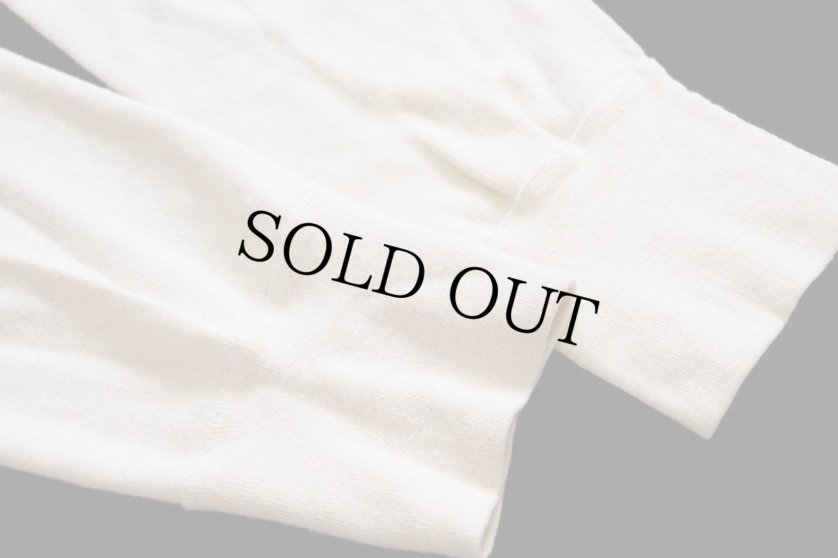 画像6: 70s 米軍 ヘンリーネック ウール×コットン アンダーシャツ ナチュラル L (6)