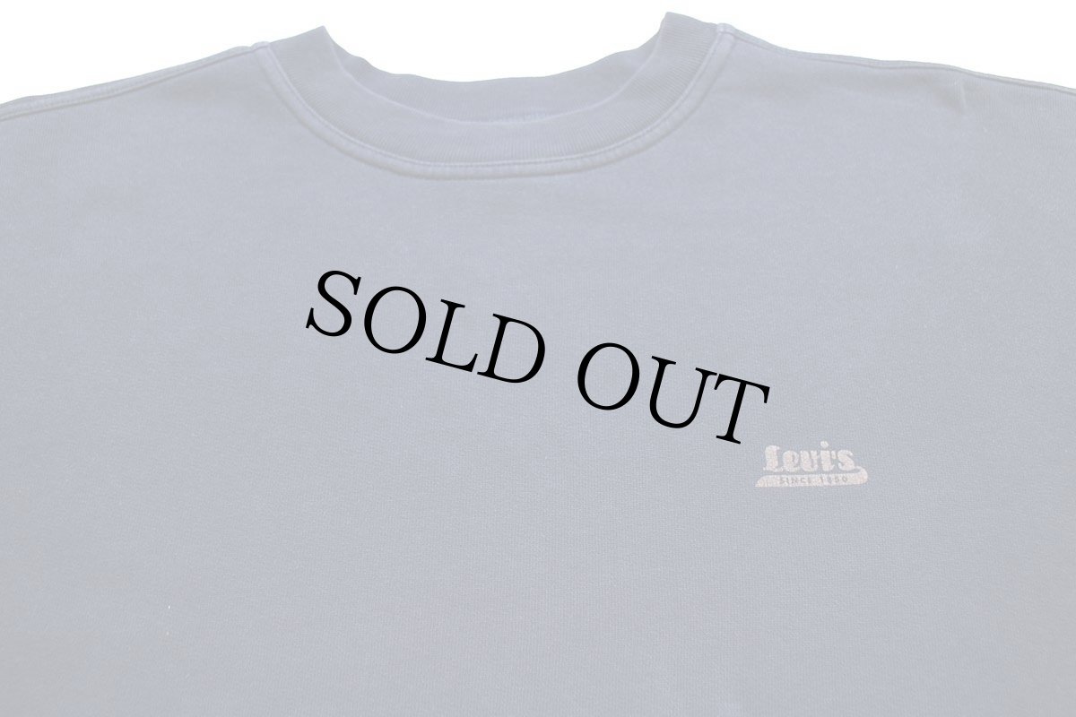 画像3: 90s イタリア製 Levi'sリーバイス ワンポイント コットン スウェット 紺 フェード XL★ユーロ (3)