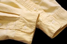 画像6: 00s ラルフローレン ワンポイント マチ付き ボタンダウン オックスフォード コットンシャツ 黄 XL (6)