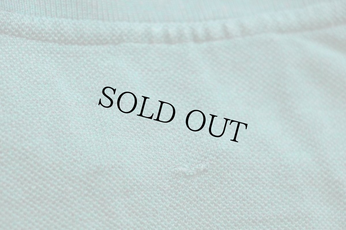 画像7: 70s フランス製 CHEMISE LACOSTE ラコステ ワンポイント コットン 鹿の子 長袖ポロシャツ 杢グリーン 5★105 (7)