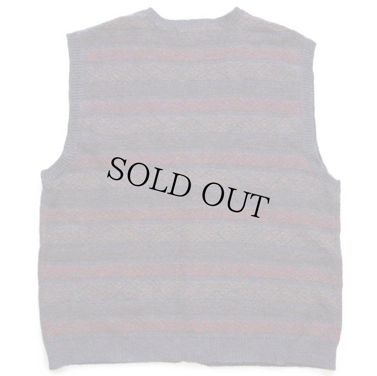 画像2: 90s EddieBauerエディーバウアー フェアアイル柄 裏生地 イレギュラー ウールニット ベスト カーディガン L (2)