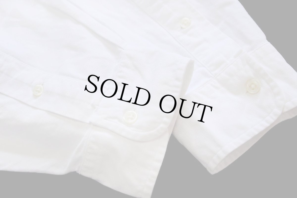 画像6: 00s ラルフローレン ワンポイント マチ付き ボタンダウン オックスフォード コットンシャツ 白 2XB★特大 (6)