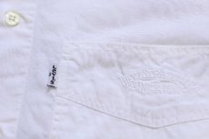 画像5: 90s イタリア製 Levi'sリーバイス ロゴ刺繍 ボタンダウン コットンシャツ 白 S★ユーロ (5)