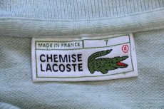 画像4: 70s フランス製 CHEMISE LACOSTE ラコステ ワンポイント コットン 鹿の子 長袖ポロシャツ 杢ライトグリーン 7 (4)