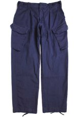 画像2: イギリス軍 BRITISH ROYAL NAVY COMBAT ワンタック カーゴパンツ 紺 96★04 ロイヤルネイビー (2)