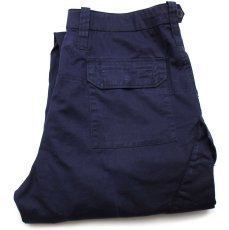 画像1: イギリス軍 BRITISH ROYAL NAVY COMBAT ワンタック カーゴパンツ 紺 92★01 ロイヤルネイビー (1)