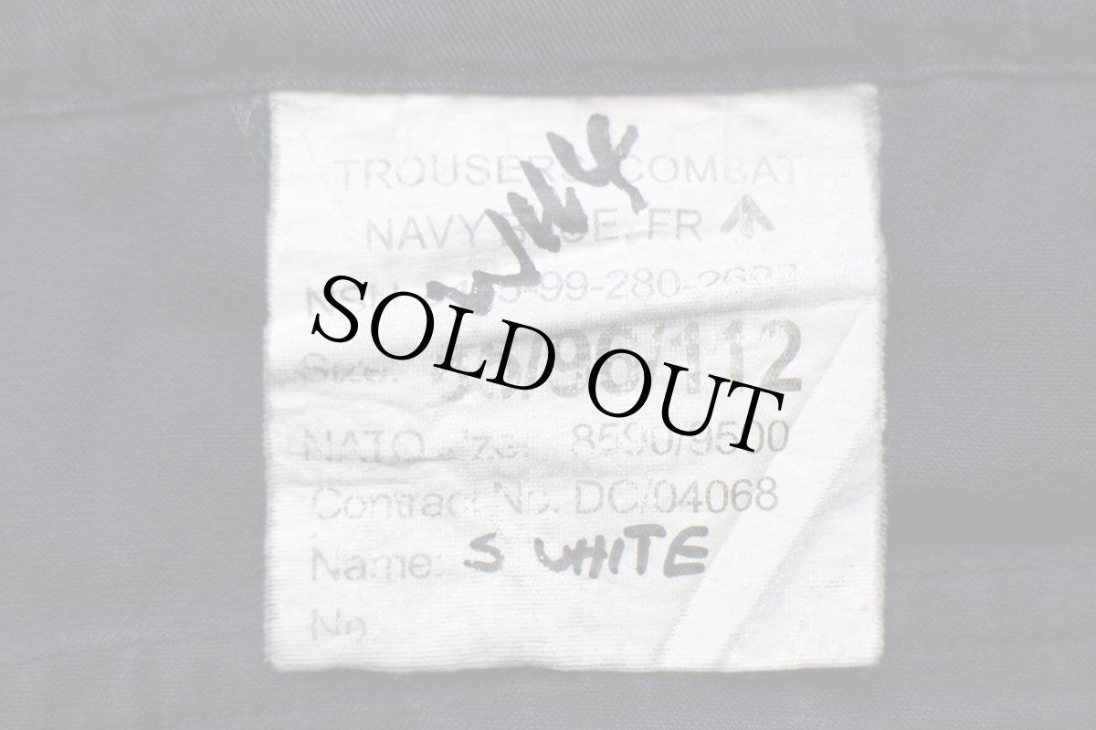 画像6: イギリス軍 BRITISH ROYAL NAVY COMBAT ワンタック カーゴパンツ 紺 96★03 ロイヤルネイビー (6)