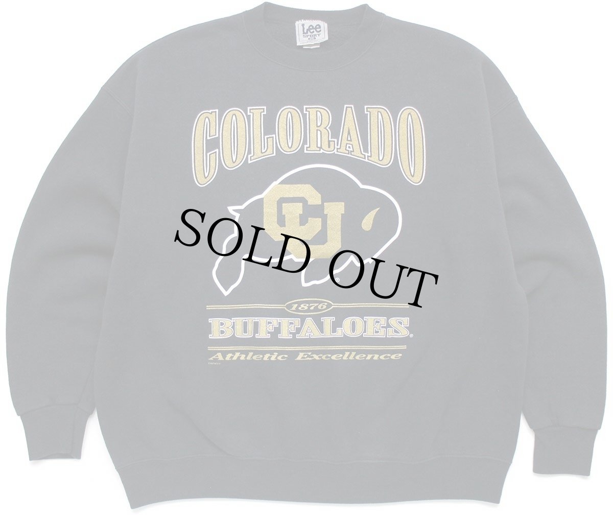 画像1: 90s USA製 Leeリー COLORADO BUFFALOES ビッグロゴ スウェット 黒 2XL★特大 (1)