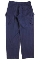 画像3: イギリス軍 BRITISH ROYAL NAVY COMBAT ワンタック カーゴパンツ 紺 96★04 ロイヤルネイビー (3)